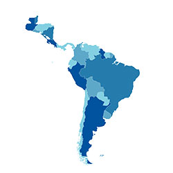 map of central and south america